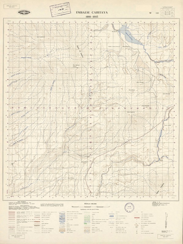 Embalse Caritaya 1900 - 6915 [material cartográfico] : Instituto Geográfico Militar de Chile.