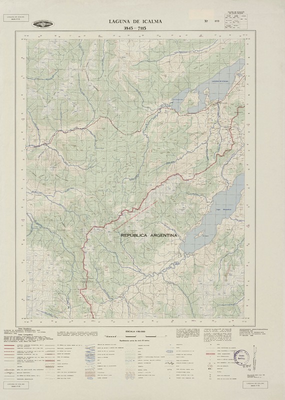 Laguna de Icalma 3845 - 7115 [material cartográfico] : Instituto Geográfico Militar de Chile.