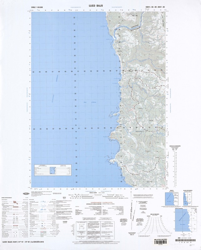 Llico Bajo (41° 15' - 73° 45')  [material cartográfico] Instituto Geográfico Militar de Chile.