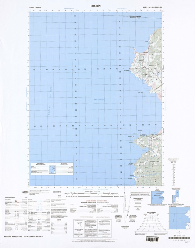 Guabún (21° 45' - 74° 00')  [material cartográfico] Instituto Geográfico Militar de Chile.