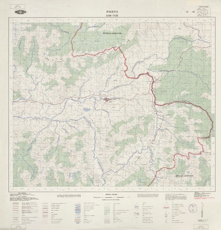 Palena 4330 - 7135 [material cartográfico] : Instituto Geográfico Militar de Chile.