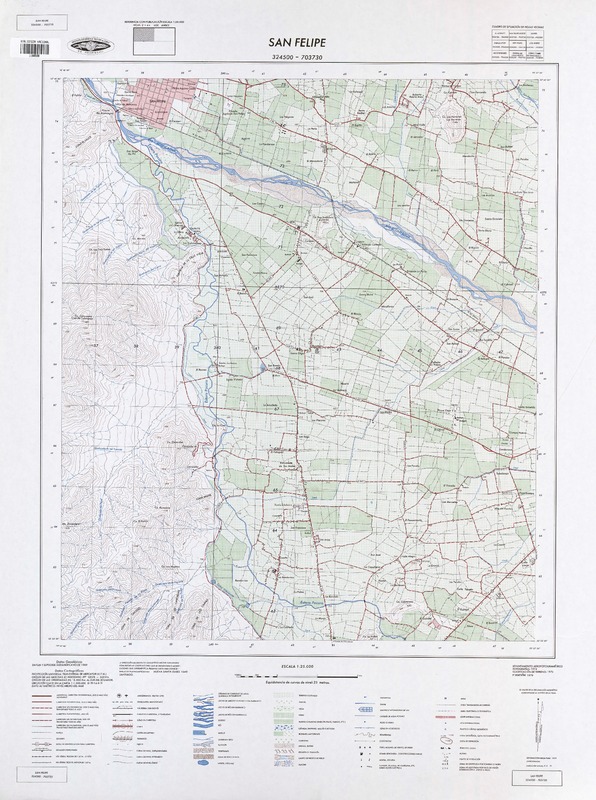 San Felipe 324500 - 703730 [material cartográfico] : Instituto Geográfico Militar de Chile.