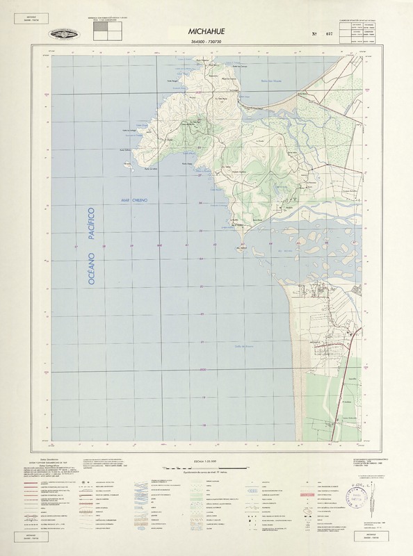 Michahue 364500 - 730730 [material cartográfico] : Instituto Geográfico Militar de Chile.