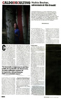 Sobreviviente de Villa Grimaldi (entrevista)  [artículo] Macarena Gallo.