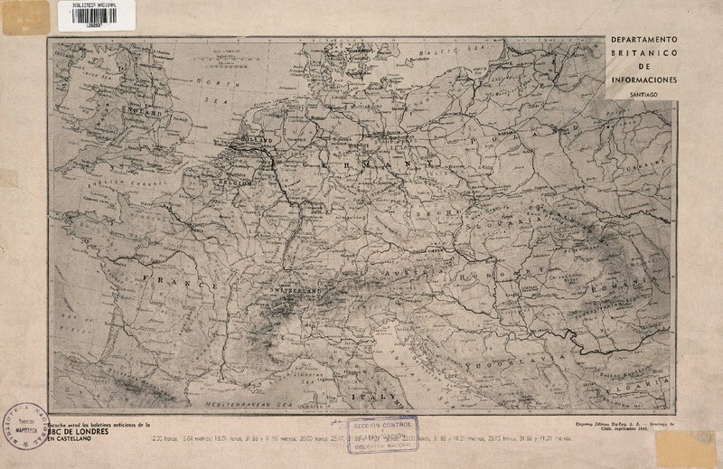 [Europa]  [material cartográfico] Departamento Británico de Informaciones, Santiago.