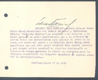 [Carta], 1950 jul. 17 Santiago, Chile <a> Pedro Moral