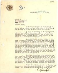[Carta] 1940 mar. 12, Santiago, Chile [a] Gabriela Mistral, Niza, Francia