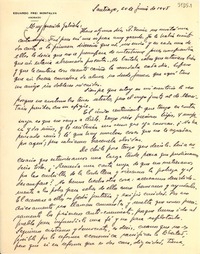 [Carta] 1948 jun. 20, Santiago, [Chile] [a] Gabriela Mistral