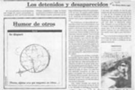 Los detenidos y desaparecidos  [artículo] Marino Muñoz Lagos.