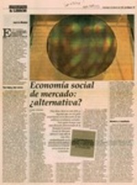 Economía social de mercado, alternativa?