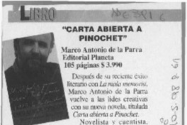 "Carta abierta a Pinochet"  [artículo].