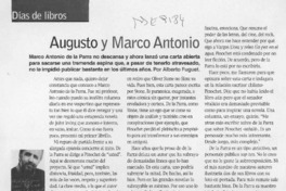 Augusto y Marco Antonio  [artículo] Alberto Fuguet.