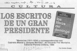 Los escritos de un gran presidente  [artículo] Emilio Oviedo.