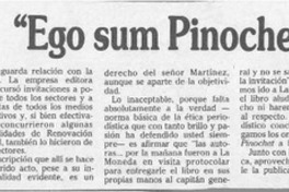"Ego sum Pinochet"  [artículo] Raquel Correa.