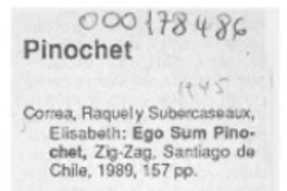 Pinochet  [artículo] José Arteaga.