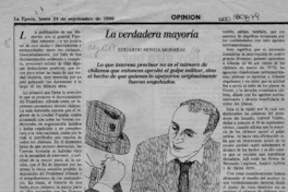La verdadera mayoría  [artículo] Eduardo Novoa Monreal.