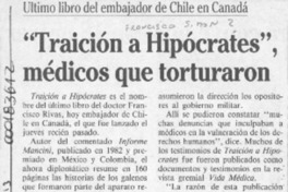 "Traición a Hipócrates", médicos que torturaron  [artículo].