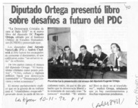 Diputado Ortega presentó libro sobre desafíos a futuro del PDC  [artículo].
