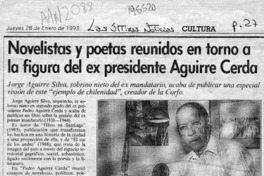 Novelistas y poetas reunidos en torno a la figura del ex presidente Aguirre Cerda  [artículo].