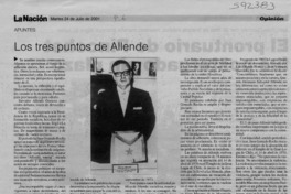 Los tres puntos de Allende  [artículo] Enrique Ramírez Capello
