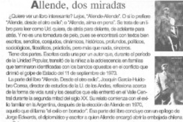 Allende, dos miradas.