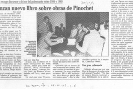 Lanzan nuevo libro sobre obras de Pinochet.
