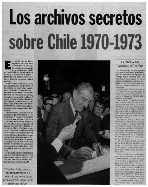 Los Archivos secretos sobre Chile 1970-1973.