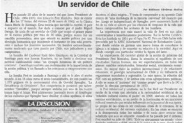 Un servidor de Chile  [artículo] Robinson Cárdenas Medina