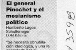 El general Pinochet y el mesianismo político  [artículo]
