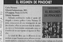El régimen de Pinochet  [artículo] Mario Tomás Schilling