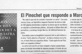 El Pinochet que responde a Marco A. de la Parra  [artículo] J. O. S.