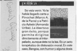 Política  [artículo] Andrés Aguirre.