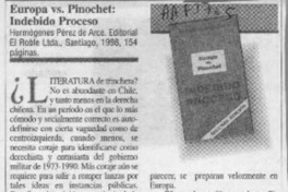 Europa vs Pinochet, indebido proceso  [artículo] Francisco josé Folch.