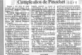 Cumpleaños de Pinochet  [artículo].