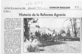 Historia de la Reforma Agraria  [artículo].