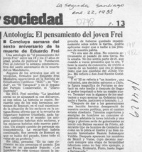 Antología, "El pensamiento del joven Frei"  [artículo].