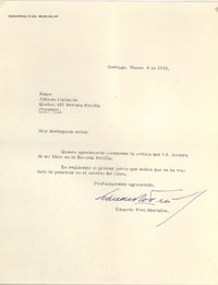 [Carta] 1973 ene. 09, Santiago, Chile [a] Alfonso Calderón