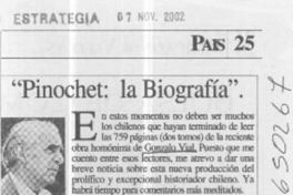 "Pinochet, la biografía"  [artículo] William Thayer