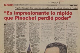 Es impresionante lo rápido que Pinochet perdió poder": [entrevistas] [artículo] Willy Haltenhoff.