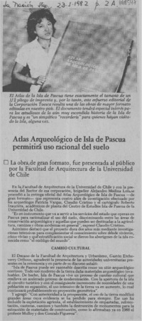 Atlas arqueológico de Isla de Pascua permitirá uso racional del suelo.