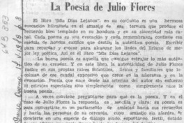 La Poesía de Julio Flores.