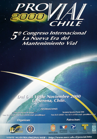 5° congreso internacional la nueva era del mantenimiento vial ProVial Chile 2000.